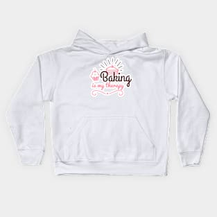 Baking Is My Therapy, Gift For Father, Gift For Fathers, Gift For Dad, Gift For Daddy Kids Hoodie